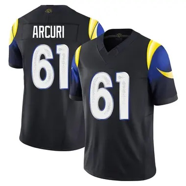 AJ Arcuri Men's Limited Blue Los Angeles Rams Midnight 2025 Rivalries Collection Jersey