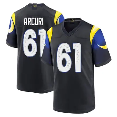 AJ Arcuri Youth Game Blue Los Angeles Rams Midnight 2025 Rivalries Collection Jersey