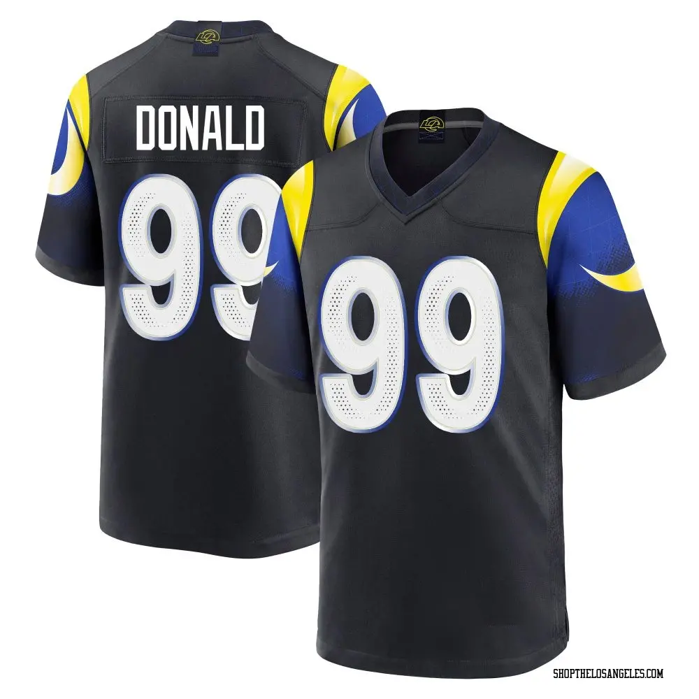 Aaron Donald Men's Game Blue Los Angeles Rams Midnight 2025 Rivalries Collection Jersey