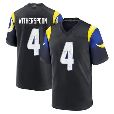 Ahkello Witherspoon Men's Game Blue Los Angeles Rams Midnight 2025 Rivalries Collection Jersey