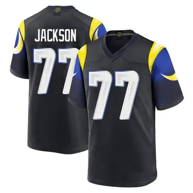 Alaric Jackson Men's Game Blue Los Angeles Rams Midnight 2025 Rivalries Collection Jersey