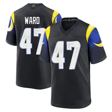 Alex Ward Men's Game Blue Los Angeles Rams Midnight 2025 Rivalries Collection Jersey