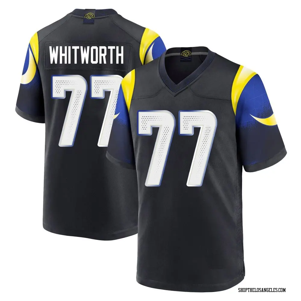 Andrew Whitworth Men's Game Blue Los Angeles Rams Midnight 2025 Rivalries Collection Jersey