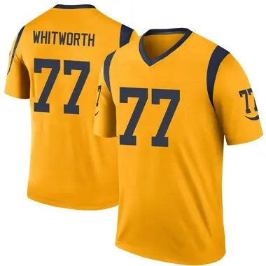 Andrew Whitworth Youth Legend Gold Los Angeles Rams Color Rush Jersey