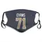 Bobby Evans Name & Number Navy Los Angeles Rams Face Mask