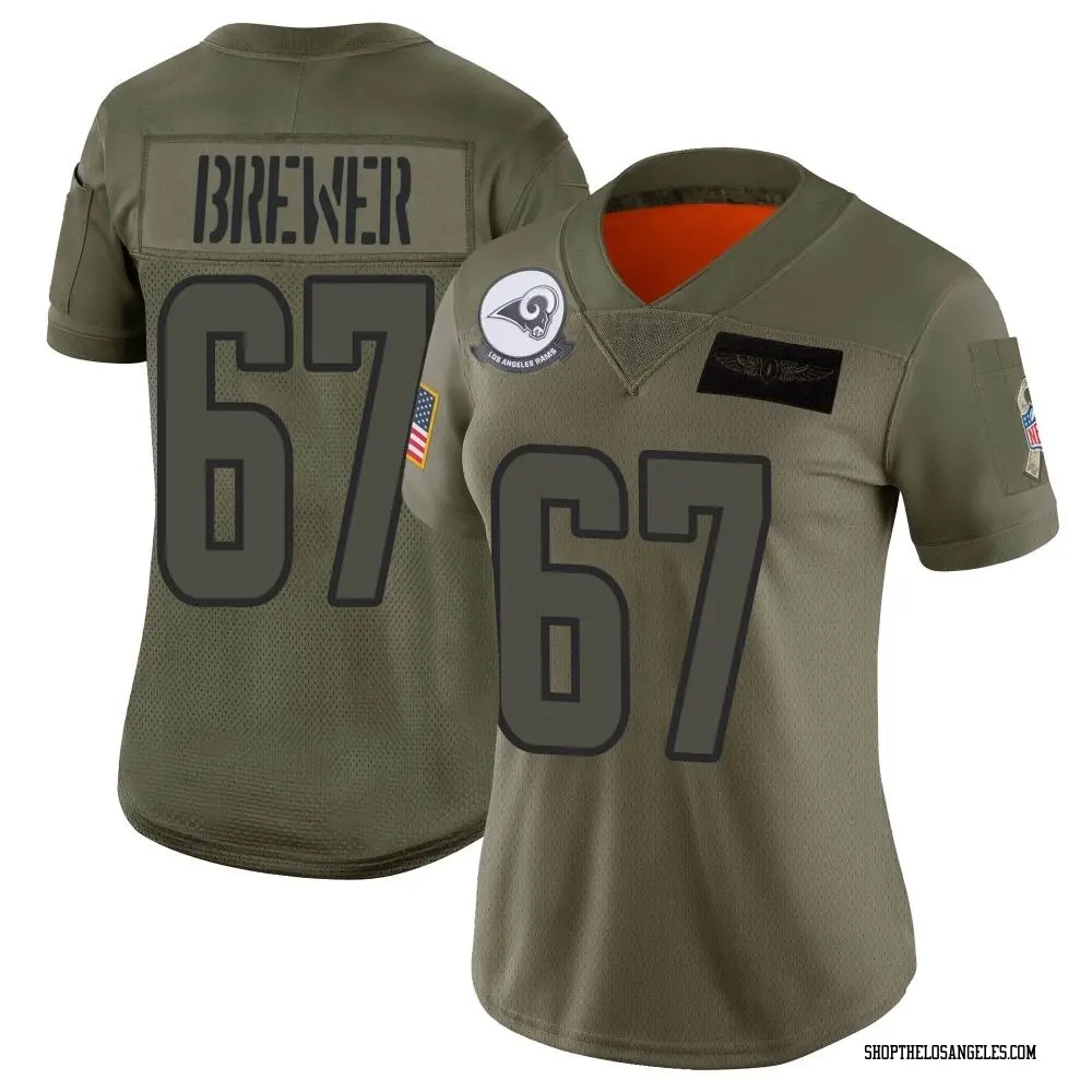 Chandler Brewer Women's Limited Camo Los Angeles Rams 2019 Salute to Service Jersey