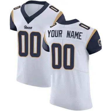 Custom Men's Elite White Los Angeles Rams Vapor Untouchable Jersey