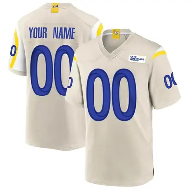 Custom Men's Game Los Angeles Rams Bone Jersey