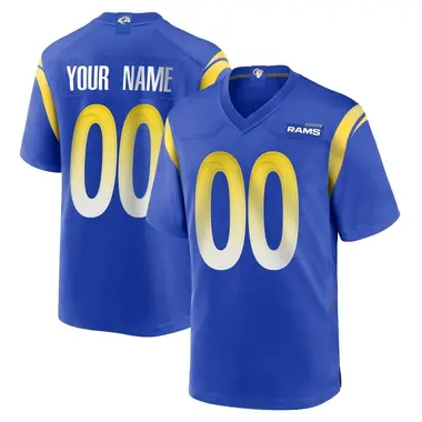 Custom Men's Game Royal Los Angeles Rams Alternate Jersey