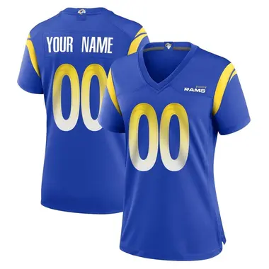 Custom Women's Game Royal Los Angeles Rams Alternate Jersey