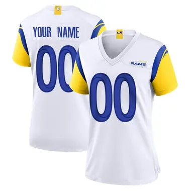 Custom Women's Game White Los Angeles Rams Jersey