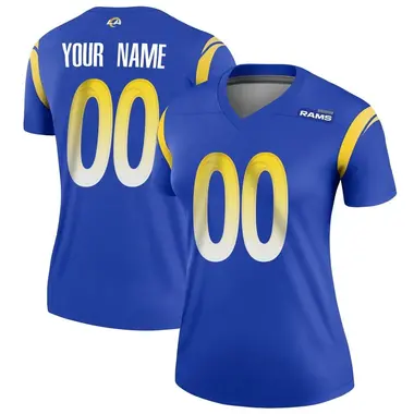 Custom Women's Legend Royal Los Angeles Rams Jersey