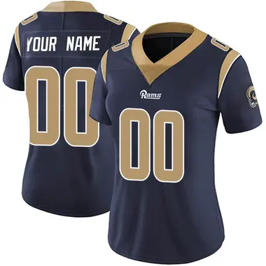 Custom Women's Limited Navy Los Angeles Rams Team Color Vapor Untouchable Jersey