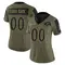 Custom Women's Limited Olive Los Angeles Rams 2021 Salute To Service Jersey