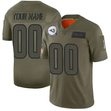 Custom Youth Limited Camo Los Angeles Rams 2019 Salute to Service Jersey