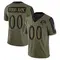 Custom Youth Limited Olive Los Angeles Rams 2021 Salute To Service Jersey