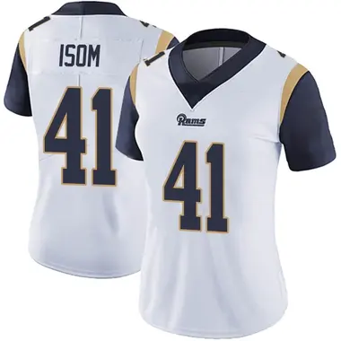 Dan Isom Women's Limited White Los Angeles Rams Vapor Untouchable Jersey