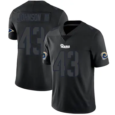 John Johnson III Men's Limited Black Impact Los Angeles Rams Jersey