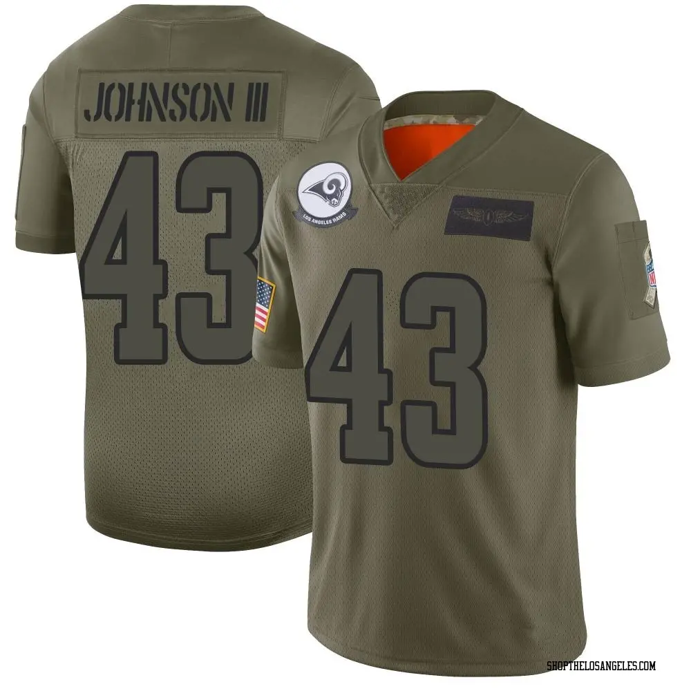 John Johnson III Men's Limited Camo Los Angeles Rams 2019 Salute to Service Jersey
