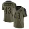 John Johnson III Men's Limited Olive Los Angeles Rams 2021 Salute To Service Jersey
