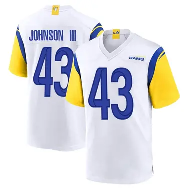 John Johnson III Youth Game White Los Angeles Rams Jersey