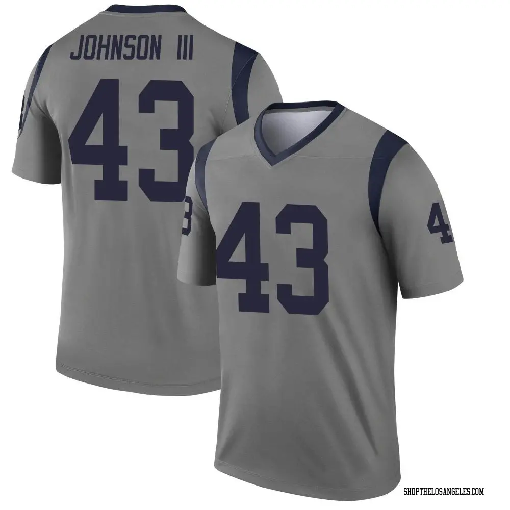 John Johnson III Youth Legend Gray Los Angeles Rams Inverted Jersey
