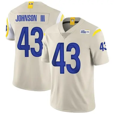 John Johnson III Youth Limited Los Angeles Rams Bone Vapor Jersey