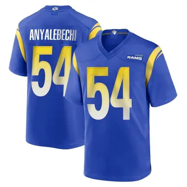 Kelechi Anyalebechi Men's Game Royal Los Angeles Rams Alternate Jersey