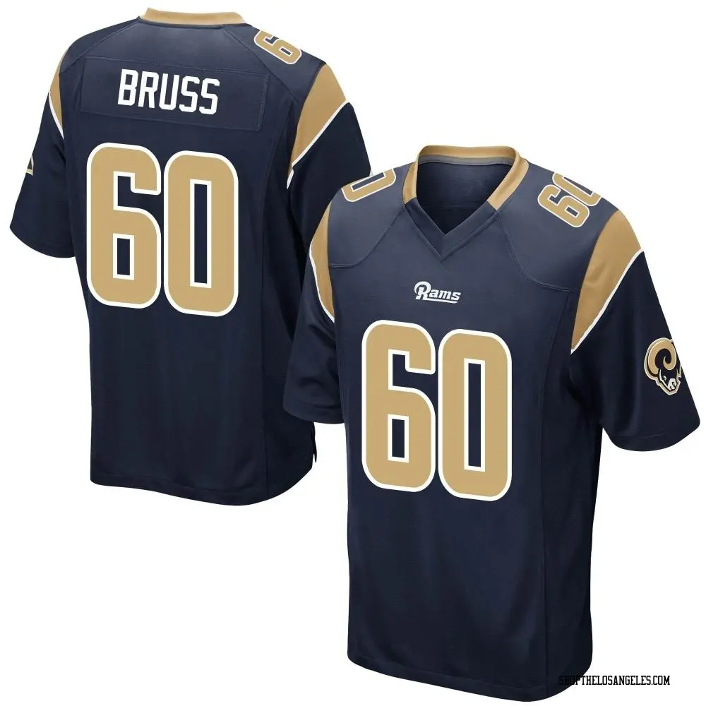 Logan Bruss Youth Game Navy Los Angeles Rams Team Color Jersey