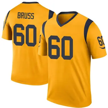 Logan Bruss Youth Legend Gold Los Angeles Rams Color Rush Jersey