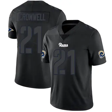Nolan Cromwell Men's Limited Black Impact Los Angeles Rams Jersey
