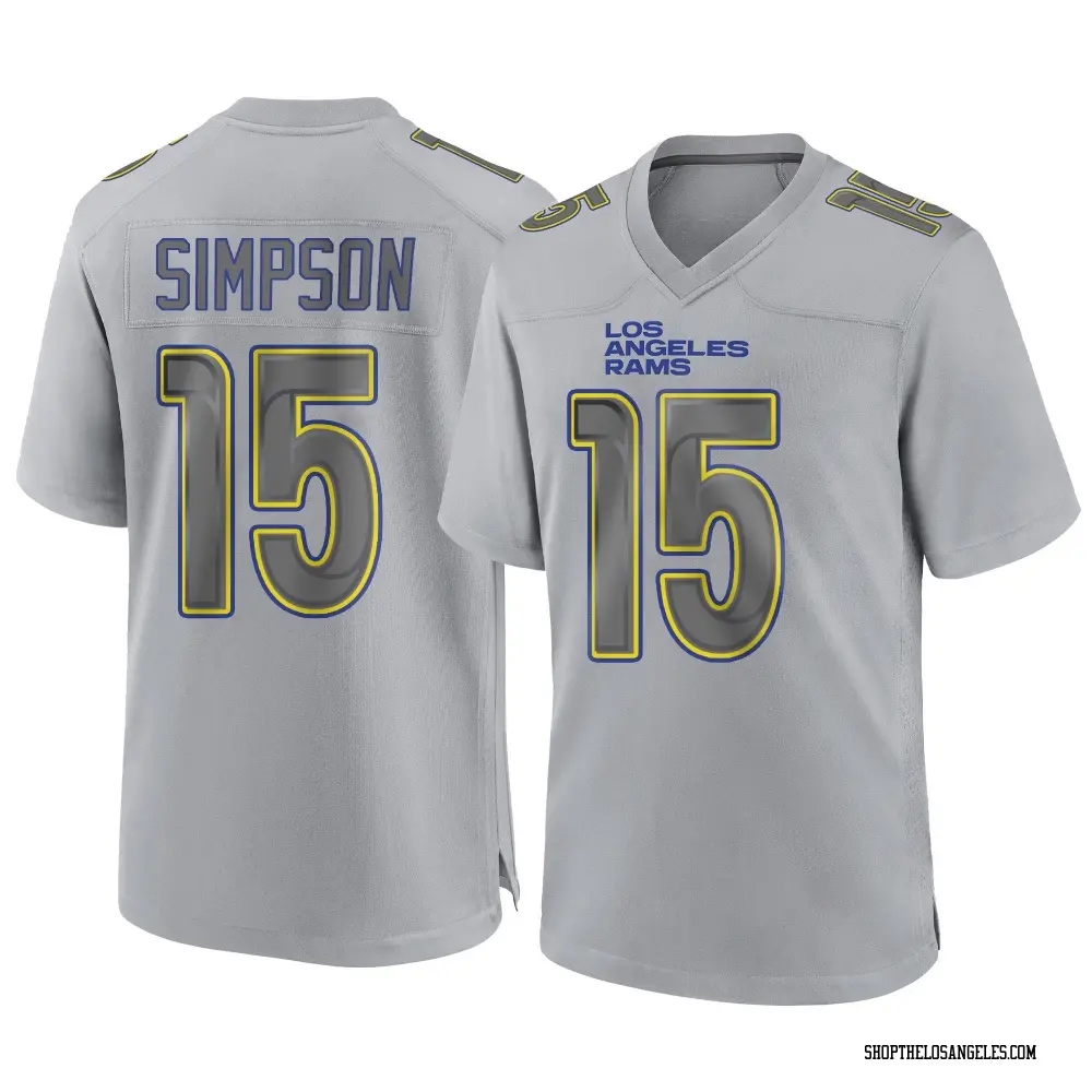 Ty Simpson Men's Game Gray Los Angeles Rams Atmosphere Fashion Jersey
