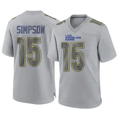 Ty Simpson Men's Game Gray Los Angeles Rams Atmosphere Fashion Jersey