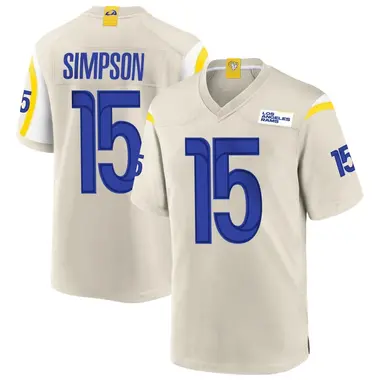 Ty Simpson Men's Game Los Angeles Rams Bone Jersey