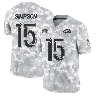 Ty Simpson Men's Limited Arctic Camo Los Angeles Rams 2024 Salute to Service Jersey