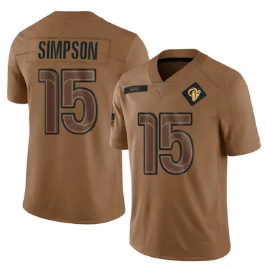Ty Simpson Men's Limited Brown Los Angeles Rams 2023 Salute To Service Jersey
