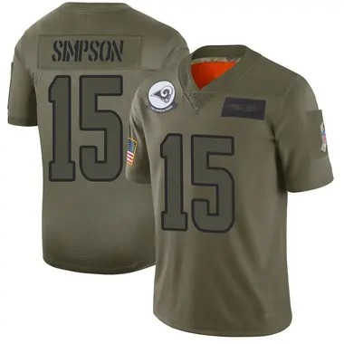 Ty Simpson Men's Limited Camo Los Angeles Rams 2019 Salute to Service Jersey