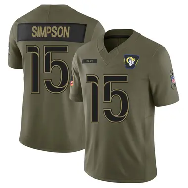 Ty Simpson Men's Limited Olive Los Angeles Rams 2025 Salute to Service Jersey
