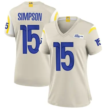Ty Simpson Women's Game Los Angeles Rams Bone Jersey