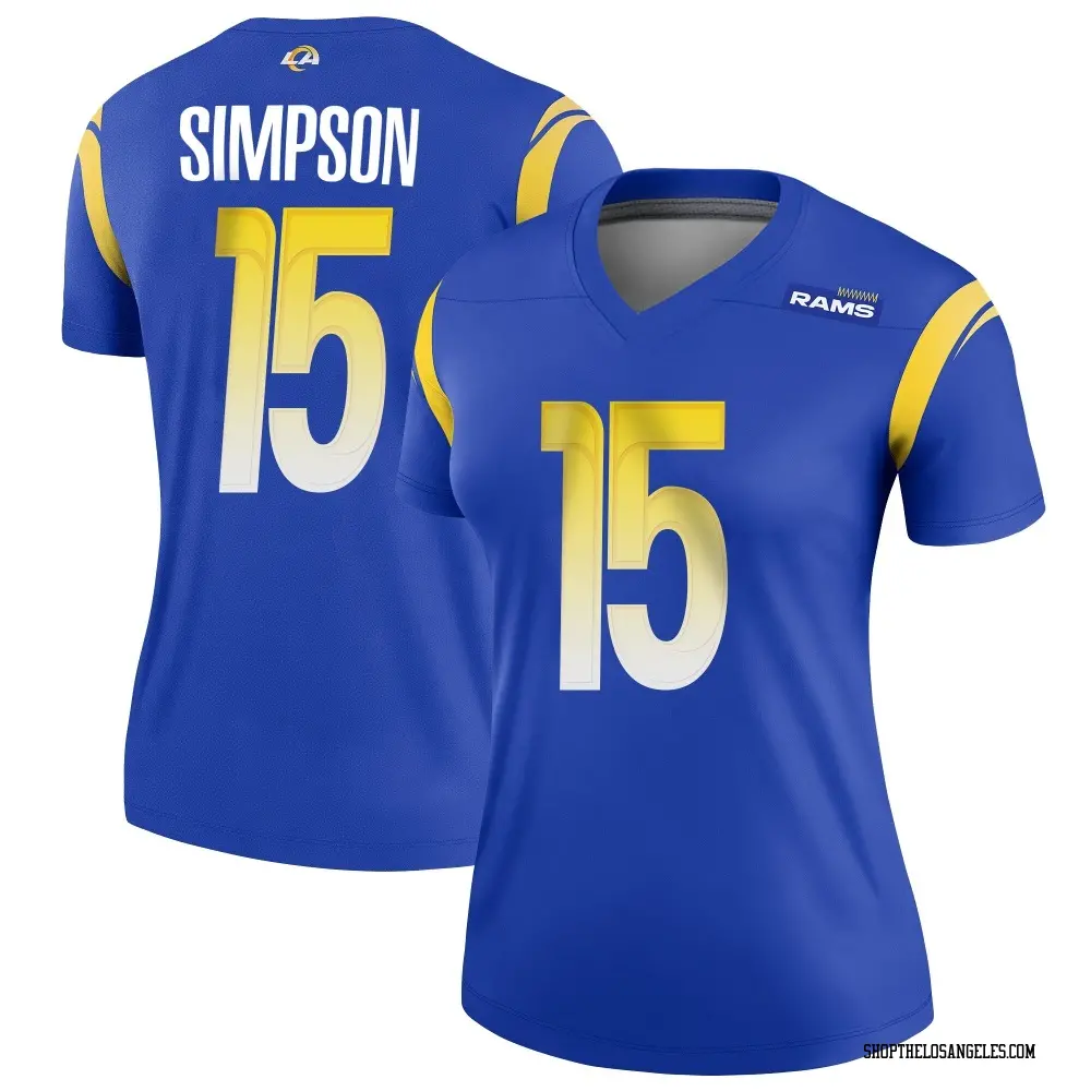 Ty Simpson Women's Legend Royal Los Angeles Rams Jersey
