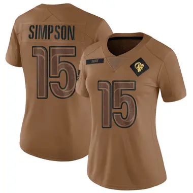 Ty Simpson Women's Limited Brown Los Angeles Rams 2023 Salute To Service Jersey
