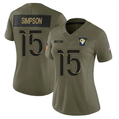 Ty Simpson Women's Limited Olive Los Angeles Rams 2025 Salute to Service Jersey