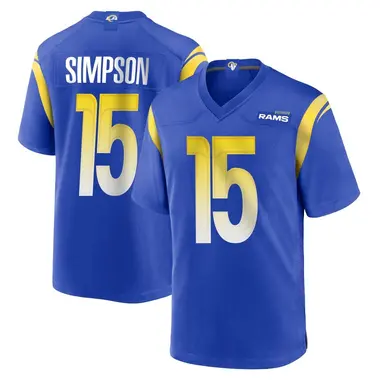 Ty Simpson Youth Game Royal Los Angeles Rams Alternate Jersey