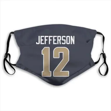 Van Jefferson Name & Number Navy Los Angeles Rams Face Mask